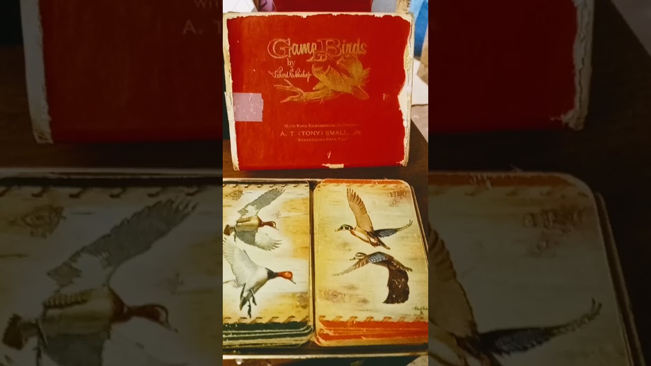 vintage game birds playing cards! 1950s 1960s 1970s