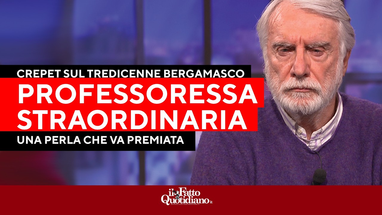 Crepet: "Tredicenne bergamasco? Colpito dalla professoressa, straordinaria, una perla da premiare"