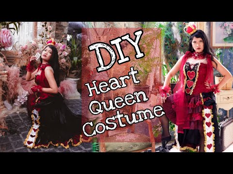 DIY Queen of Heart Costume [Dress Tranformation](No...