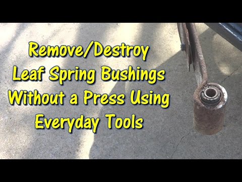 Part of a video titled Use Everyday Tools to Remove Leaf Spring Bushings by ... - YouTube