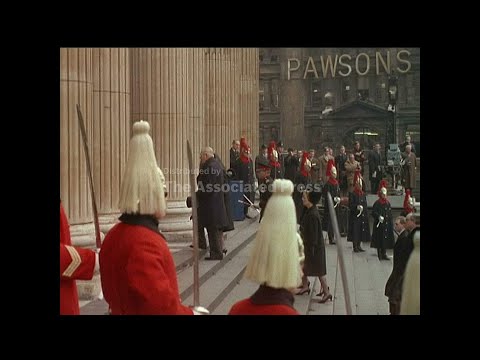 THE STATE FUNERAL OF SIR WINSTON CHURCHILL  - COLOUR - NO SOUND