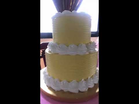 2 tier cake & 1 dozen cupcakes