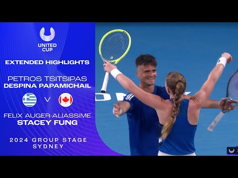 Tsitsipas/Papamichail v Auger-Aliassime/Fung Extended Highlights | United Cup Group B