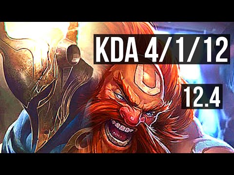 PANTHEON vs GRAGAS (TOP) | 4/1/12, Rank 10 Panth, 300+ games | KR Challenger | 12.4