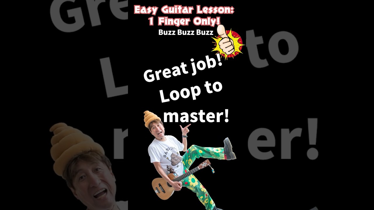 Easiest Guitar Tutorial - Honeybee (1 Finger Guitar Lesson for Beginners) #shorts