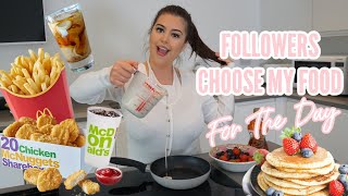 I LET MY FOLLOWERS PICK MY FOOD FOR THE DAY | SOPHIA GRACE