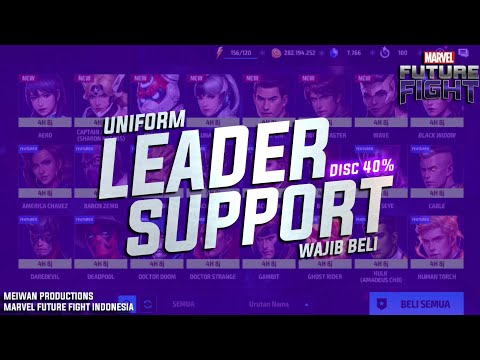 Rekomendasi Uniform Support Dan Leader Wajib Beli Hari Terakhir Diskon 40% - Marvel Future Fight