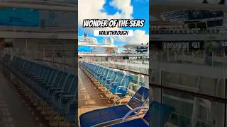 Walkthrough the Pool Deck & Deck 6 | Wonder the Seas #cruiseship #cruisetour #royalcaribbean #shorts