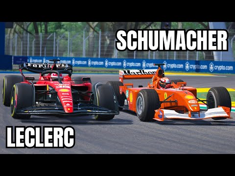 Ferrari F1 2023 SF-23 vs Ferrari F1 2001 F2001 Schumacher at Imola
