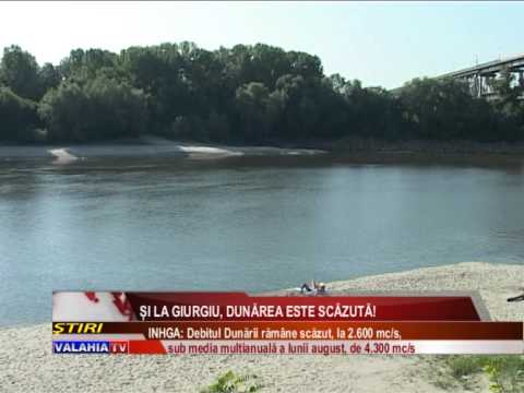 ȘI LA GIURGIU, DUNĂREA ESTE SCĂZUTĂ!