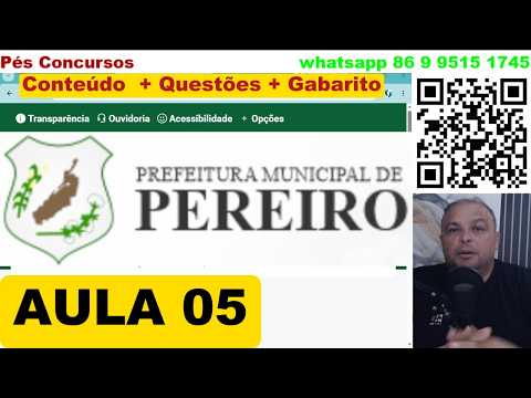 PEREIRO - CE - AULA 05 - CONHECIMENTOS SOBRE O MUNICÍPIO