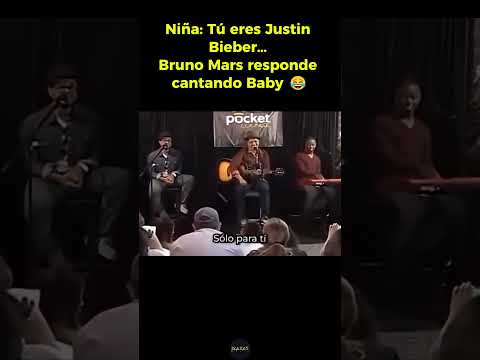🎤 Niña: “Tú eres Justin Bieber”… Bruno Mars responde cantando Baby 😂