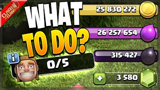 What to do When you have MAX LOOT and NO BUILDERS in Clash of Clans?