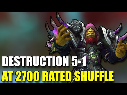 DESTRUCTION WARLOCK 2700 CR - 5-1 DESTROYING RANKED SOLO SHUFFLE - BUALOCK DRAGONFLIGHT PVP 10.0.5