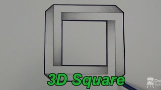 How To Draw An Impossible Square - 3D Square - Impossible Shapes (Narrated)