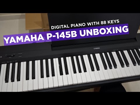 Yamaha P-145B Unboxing + Exploring Sounds! Digital Piano