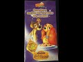 Walt Disney Lady The Tramp 1955 Trailer VHS 1998 UK Available Now