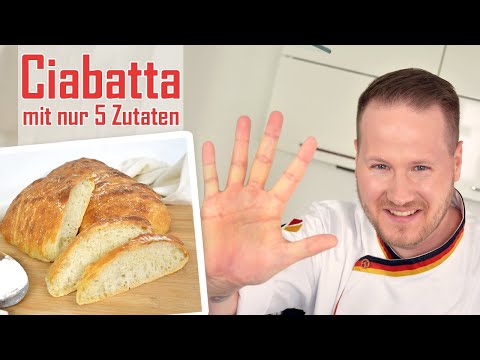 CIABATTA wie in ITALIEN mit nur 5 Zutaten // Einfaches CIABATTA mit Olivenöl