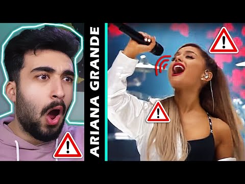 HORRIBLE SINGER Reacts to Ariana Grande High Notes Compilation/ Live Vocals