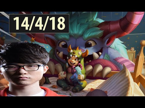 Insane Gameplay | Faker Crushes on Nunu for 14/4/18