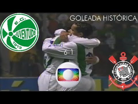 GOLEADA HISTÓRICA - Juventude 6 x 1 Corinthians - Brasileirão 2003 - 28/09/2003 - Globo