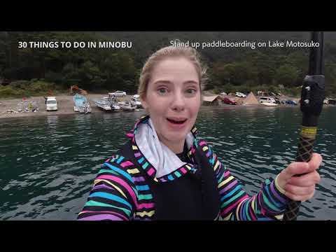 Stand up paddleboarding on Lake Motosuko