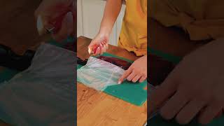 How to use a knife and lighter to seal a plastic bag #youtube #youtubeshorts #viral #hacks