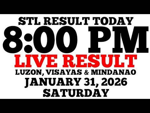 STL Result Today 8:00 PM Draw January 31, 2026 Saturday STL Luzon, Visayas, Mindanao LIVE Result