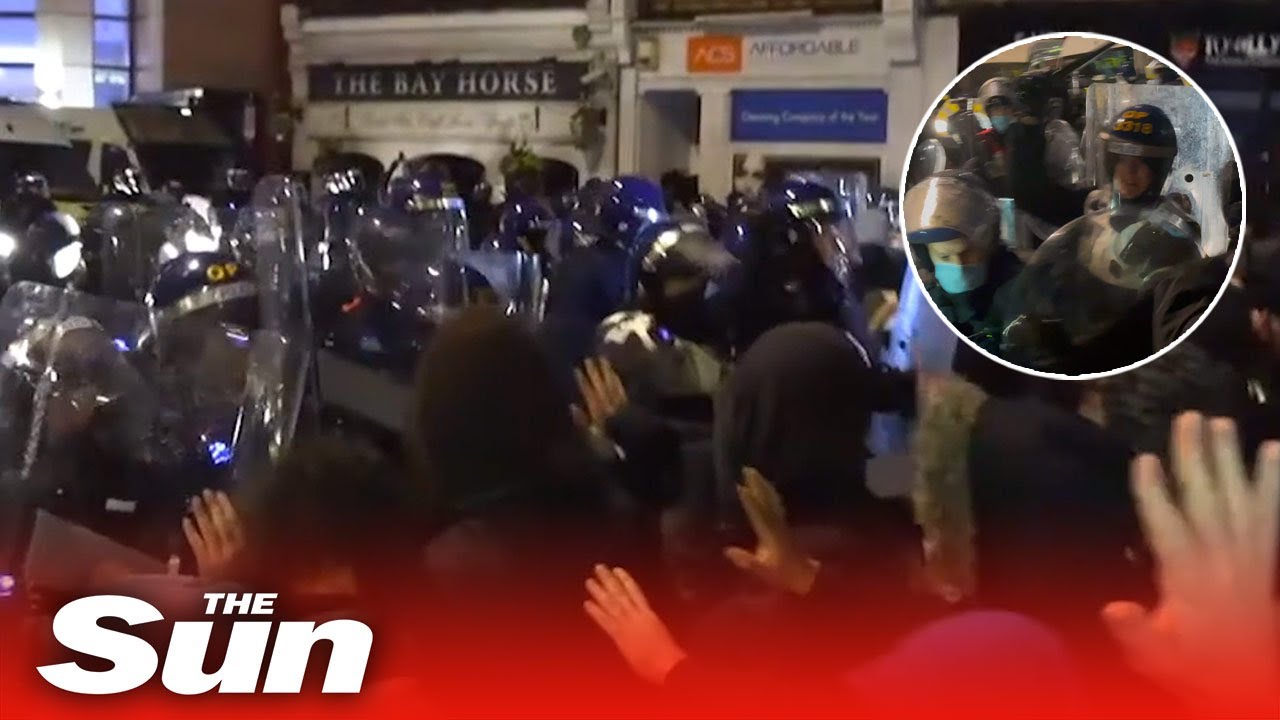 Kill the Bill protesters clash with police as violent scenes unfold over THIRD night in Bristol