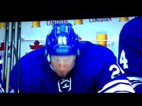 Toronto Maple Leafs John-Michael Liles twitching!! Lol!