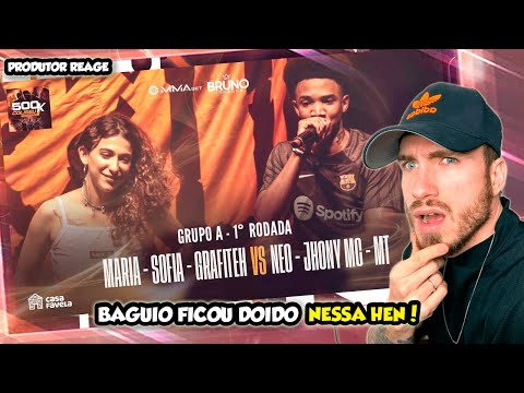 Produtor Reage (RIVALIDADE 🔥) JHONY MC, NEO E MT X MARIA ZN, SOFIA E GRAFITEH - GRUPO A  (REACT)