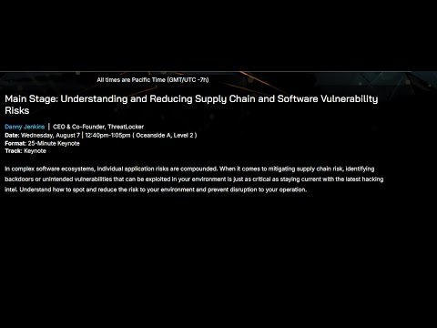Main Stage: Understanding and Reducing Supply Chain and Software Vulnerability Risks