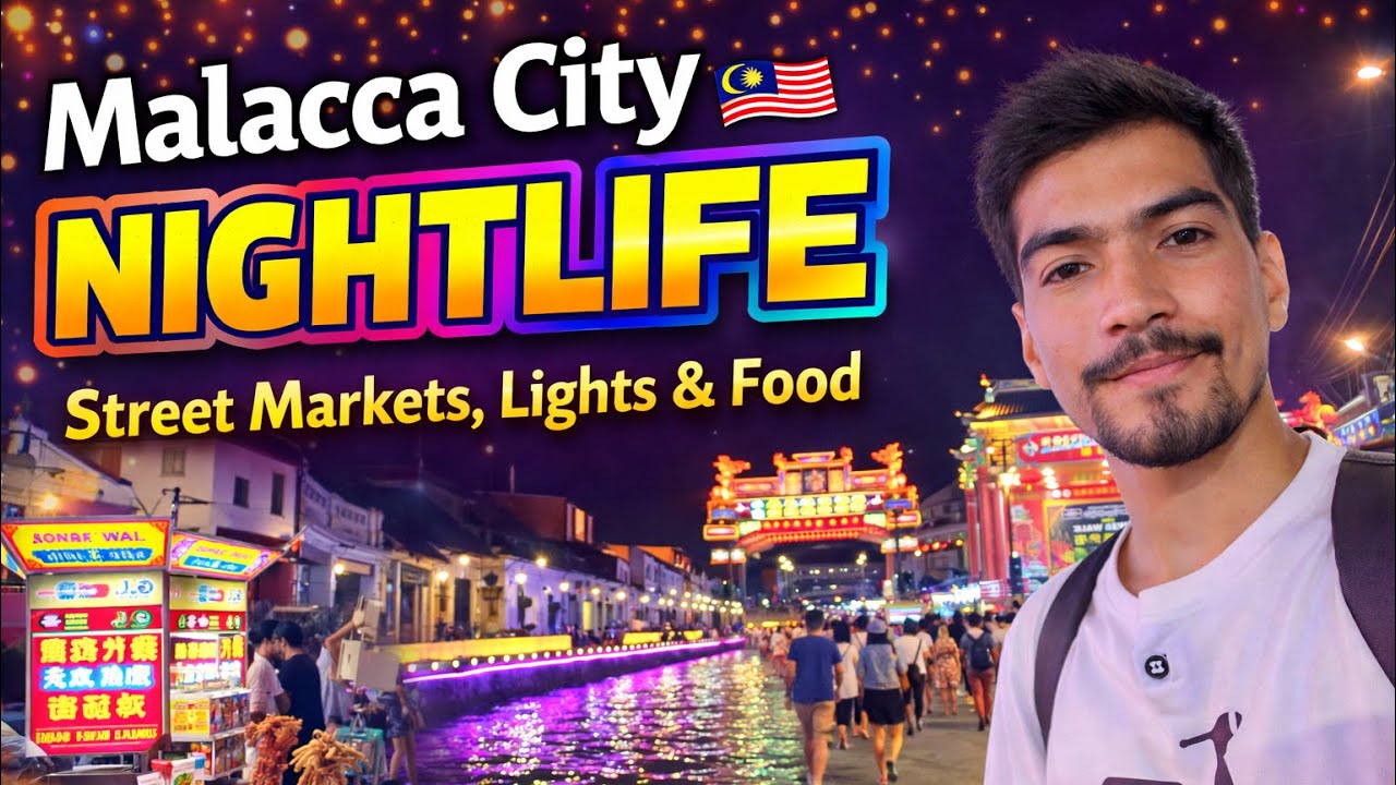 Malacca City Nightlife & Local Bazaar Adventures 🇲🇾 | Colorful Nights in Malaysia