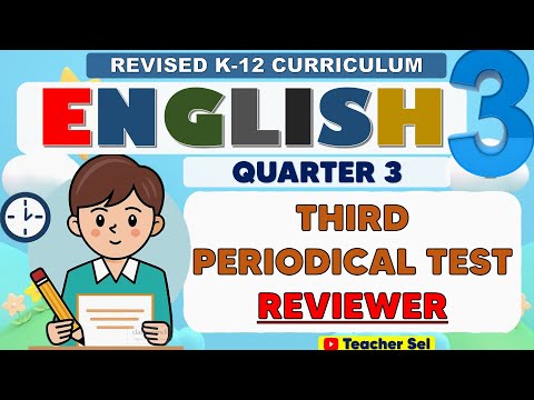 Grade 3 - English 3 Third Periodical Test Reviewer (Quarter 3) Revised K-12 #reviewer #Grade3