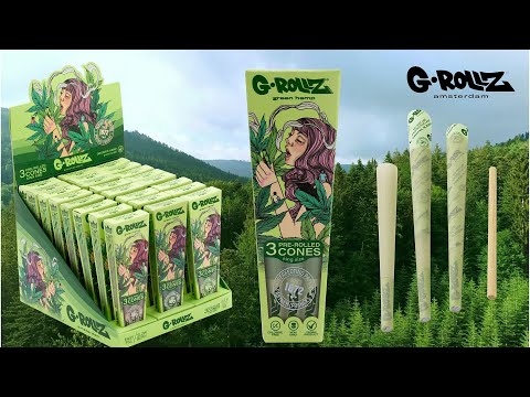 G-ROLLZ | Collector "Colossal Dream" Organic Green Hemp - 3 KS Cones (24 Packs Display)