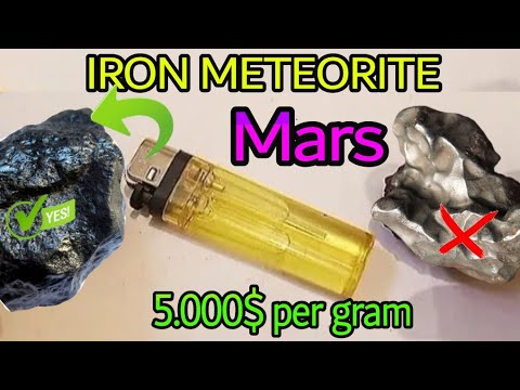 how to identify iron meteorites with a lighter | meteorite mars