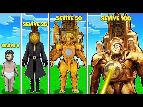 MEGA TITAN CLOCK MAN SEVİYELERİ 😱 - Minecraft