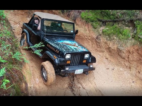 Barnwell Mountain | Jeep YJ 2.5 inch Rubicon Express on 31s SLIDING in the mud