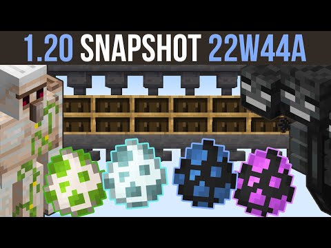 Minecraft 1.20 Snapshot 22W44A New Spawn Eggs, Gamerules & Hopper Bookshelves