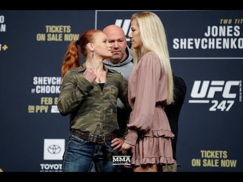 UFC 247: Valentina Shevchenko vs. Katlyn Chookagian Staredown  - MMA Fighting
