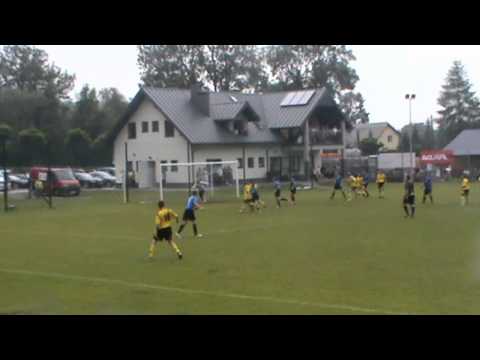 Szymon Koza - 1:3 (44') 12 kolejka A klasy: Sokół Słopnice - Płomień Limanowa (23.06.2013r.)
