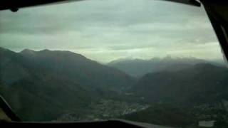 preview picture of video 'Lugano LSZA/LUG, circling approach and landing ATR 42'