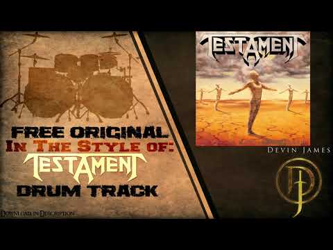 Testament Styled Free Original Drum Track - 188 BPM (FREE WAV & DRUM MIDI DOWNLOAD)