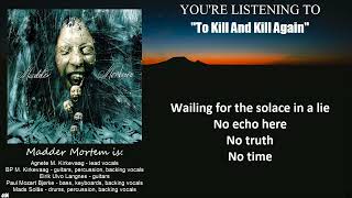 Madder Mortem - To Kill And Kill Again (Lyric Video)