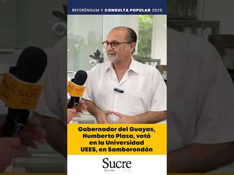 Gobernador del Guayas, Humberto Plaza, votó en la Universidad UEES, en Samborondón