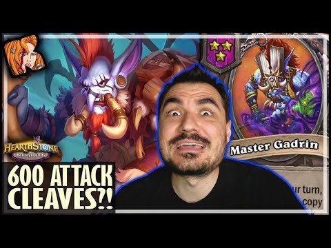 TRIPLE 600 ATTACK CLEAVES?! - Hearthstone Battlegrounds