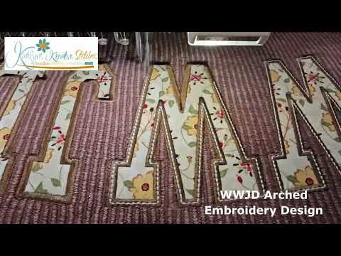 WWJD Arched Embroidery Design