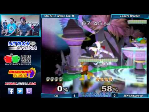 SKTAR 4 Melee Singles C!Z (Marth) vs ZEN Advanced (Fox) Loser's Top 8