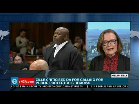 Zille criticised DA for calling for public protector's removal