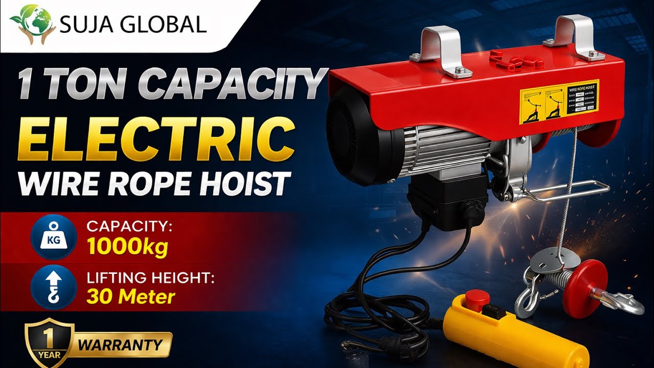 Mini Electric Wire Rope Hoist Motor Crane 500kg to 1 ton